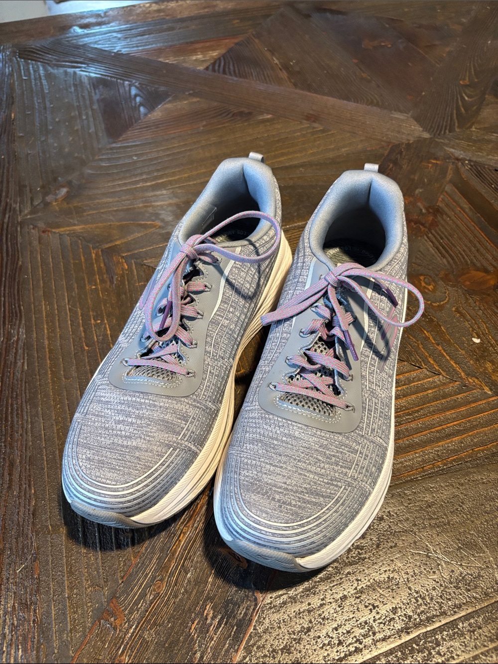 Skechers Light Gray Athletic Sneakers with Lavender Accents-NWOT or Box